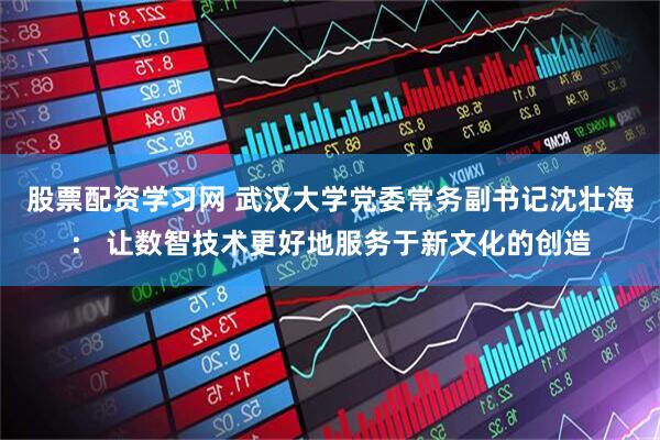 股票配资学习网 武汉大学党委常务副书记沈壮海： 让数智技术更好地服务于新文化的创造