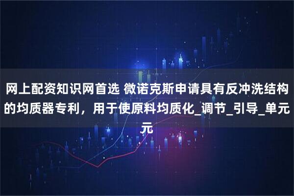 网上配资知识网首选 微诺克斯申请具有反冲洗结构的均质器专利，用于使原料均质化_调节_引导_单元